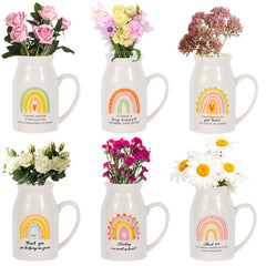 Kolewo4ever lot de six vases vus de face pour cadeau enseignant, apporte couleur