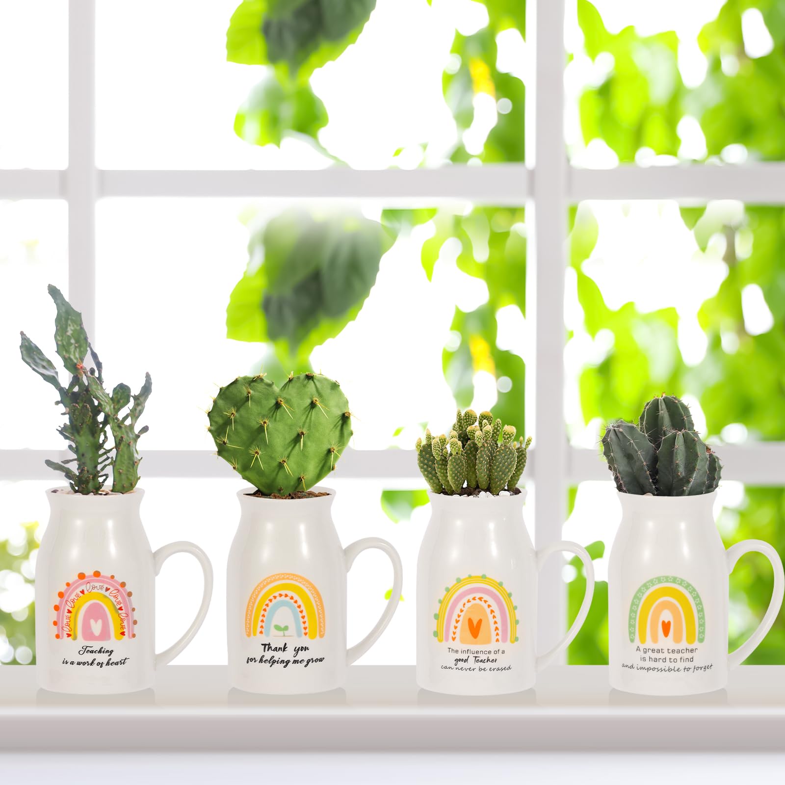 Kolewo4ever vases alignés sur un rebord de fenêtre ajoutant gaieté à la pièce