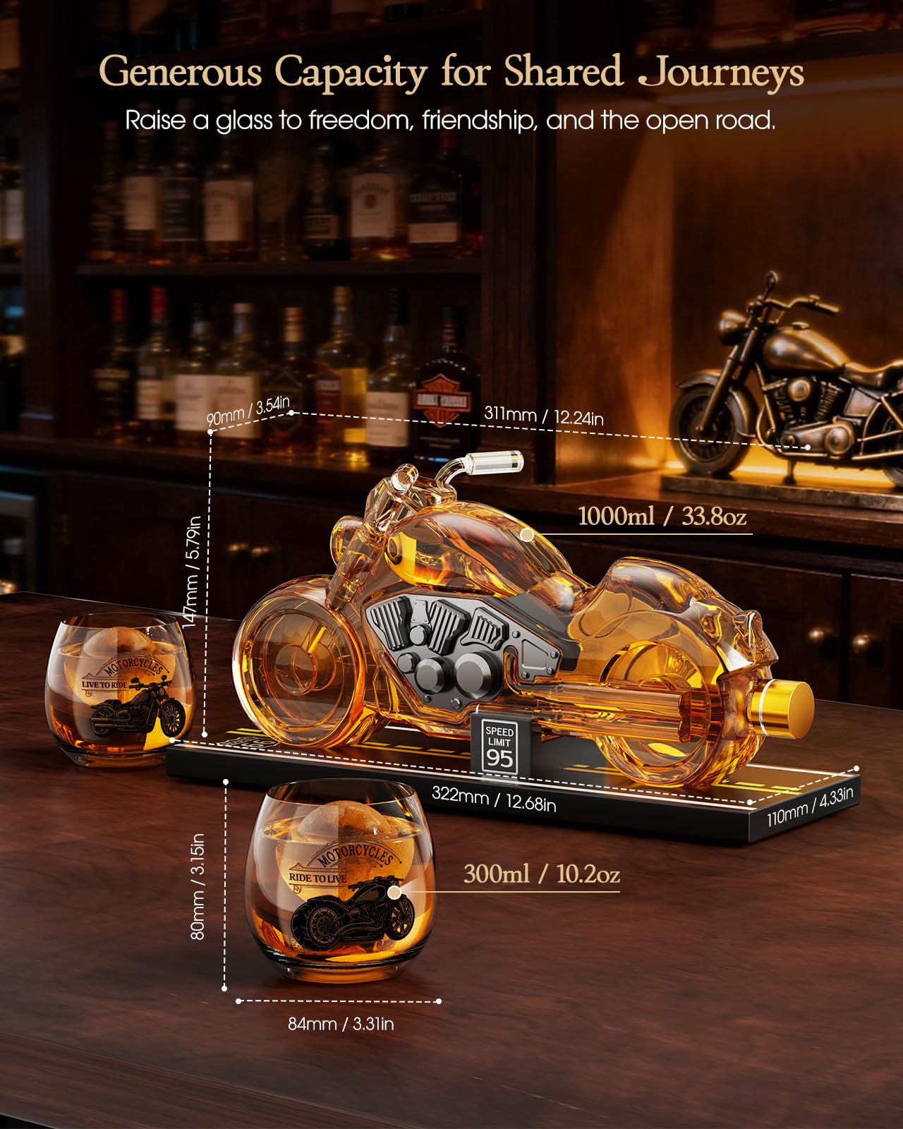 Kollea décanteur versant whisky facilite service précis et stylé