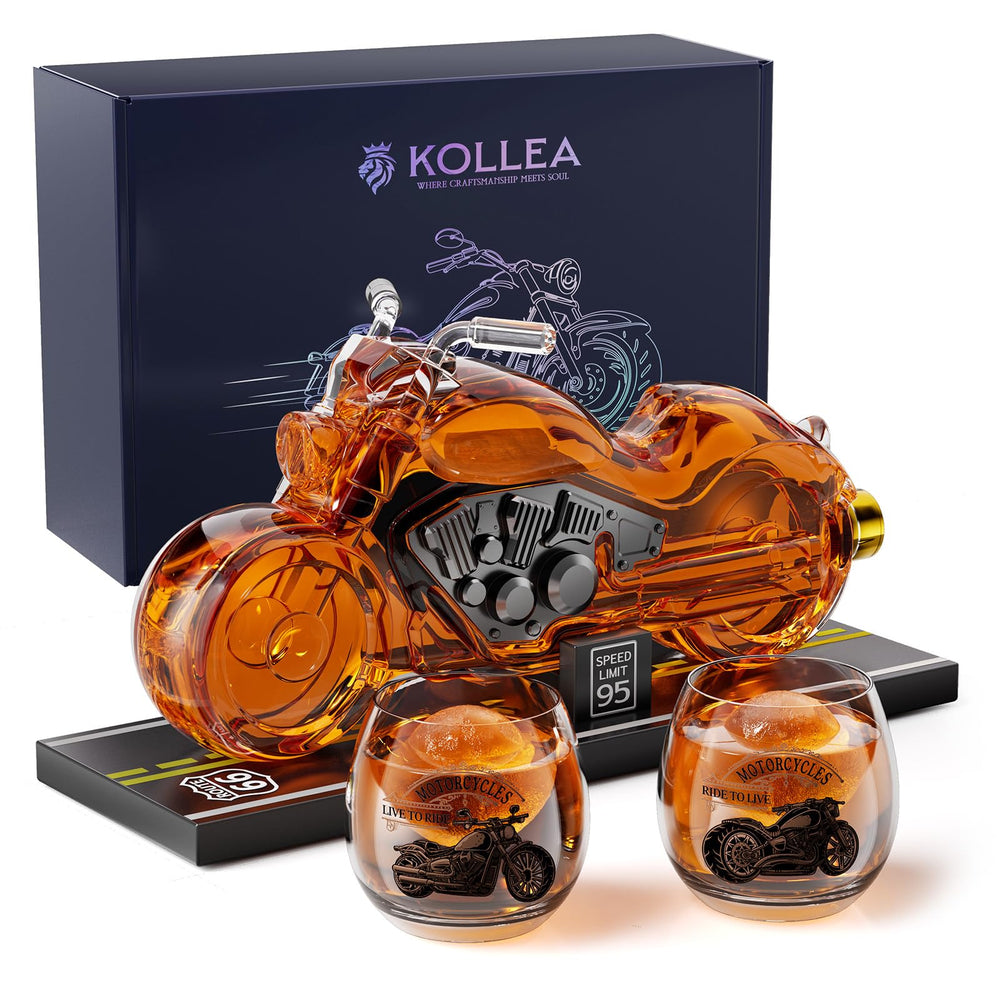 Kollea décanteur moto vu de face améliore présentation du whisky