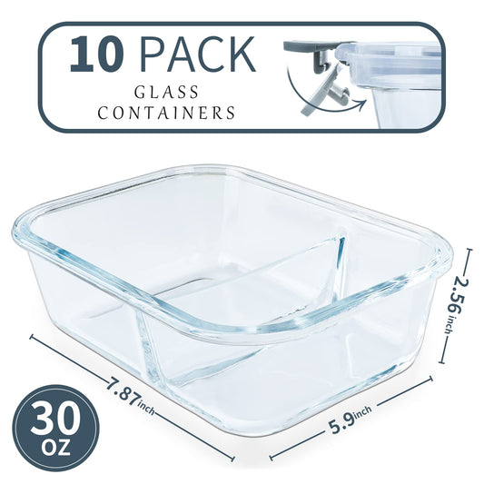 KOMUEE contenant ouvert deux compartiments illustrant portionnement facile