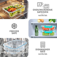 KOMUEE intérieur deux compartiments montrant séparation pratique pour portions équilibrées