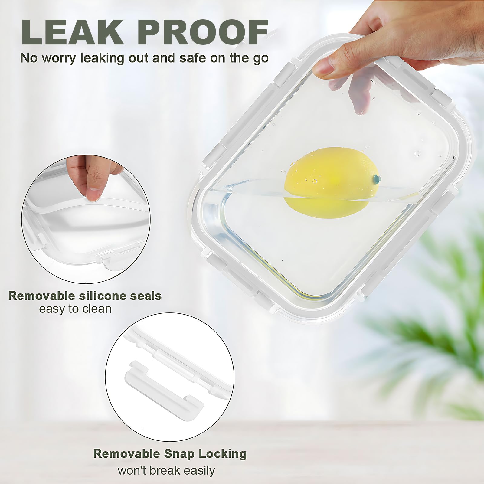 KOMUEE gros plan du joint silicone offrant une barrière anti-fuite