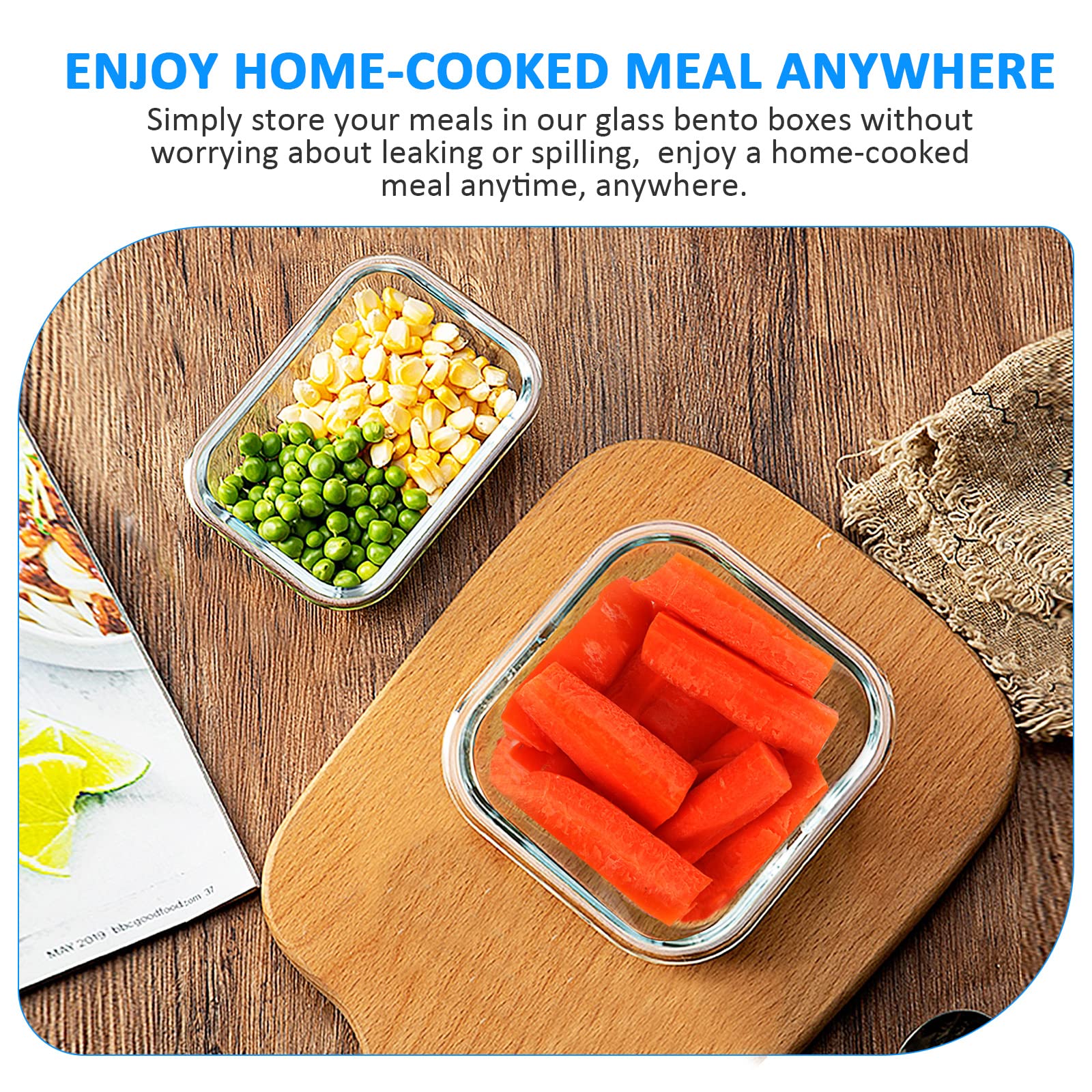 KOMUEE boîtes en usage pour déjeuner au bureau et repas faciles à emporter