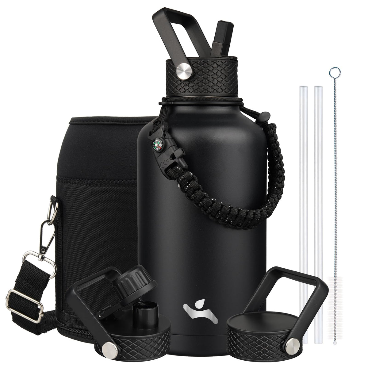 Konokyo gourde 64 oz face avant montrant la capacité et le design pratique