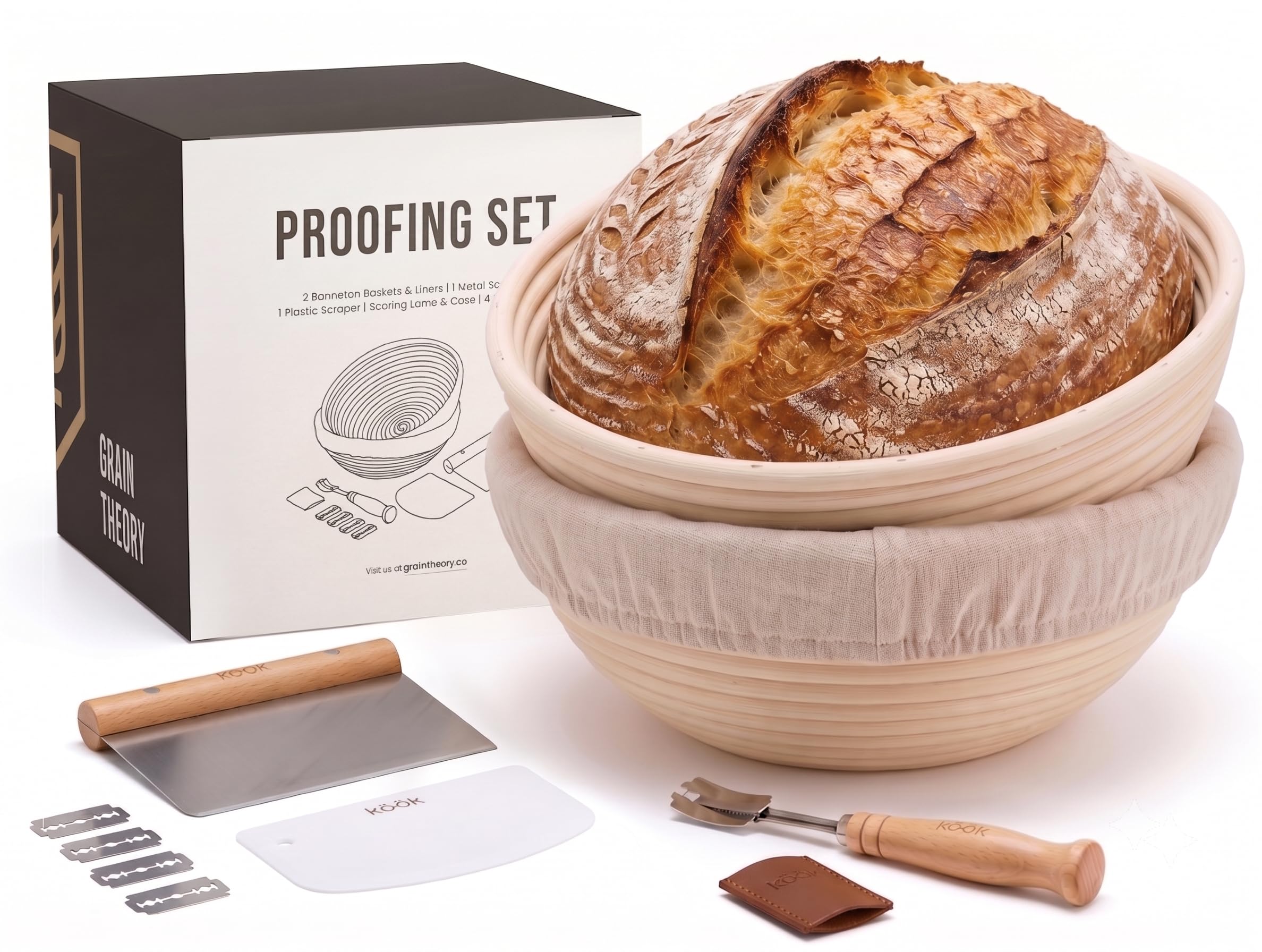 KooK banneton face avant emballage montrant kit complet et qualité