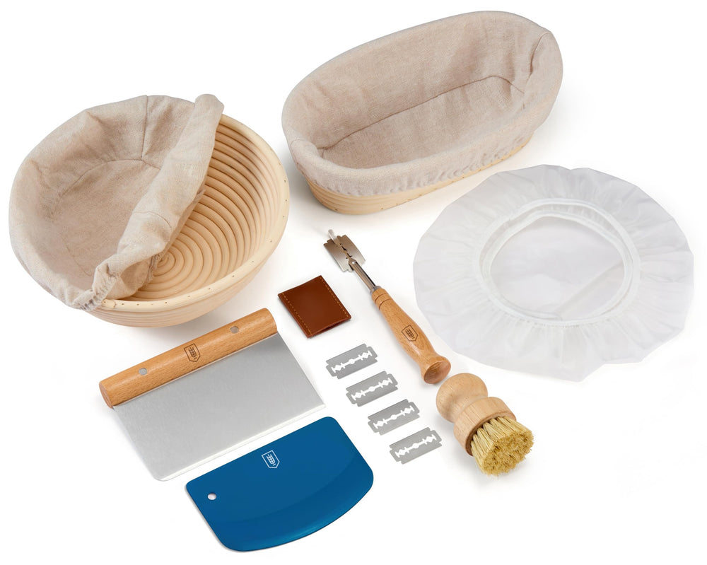 KooK packaging avant du kit banneton, protection et contenu visible pour livraison sûre