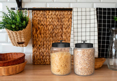 KooK bocal rempli de pâtes pour stockage pratique et organisation en cuisine