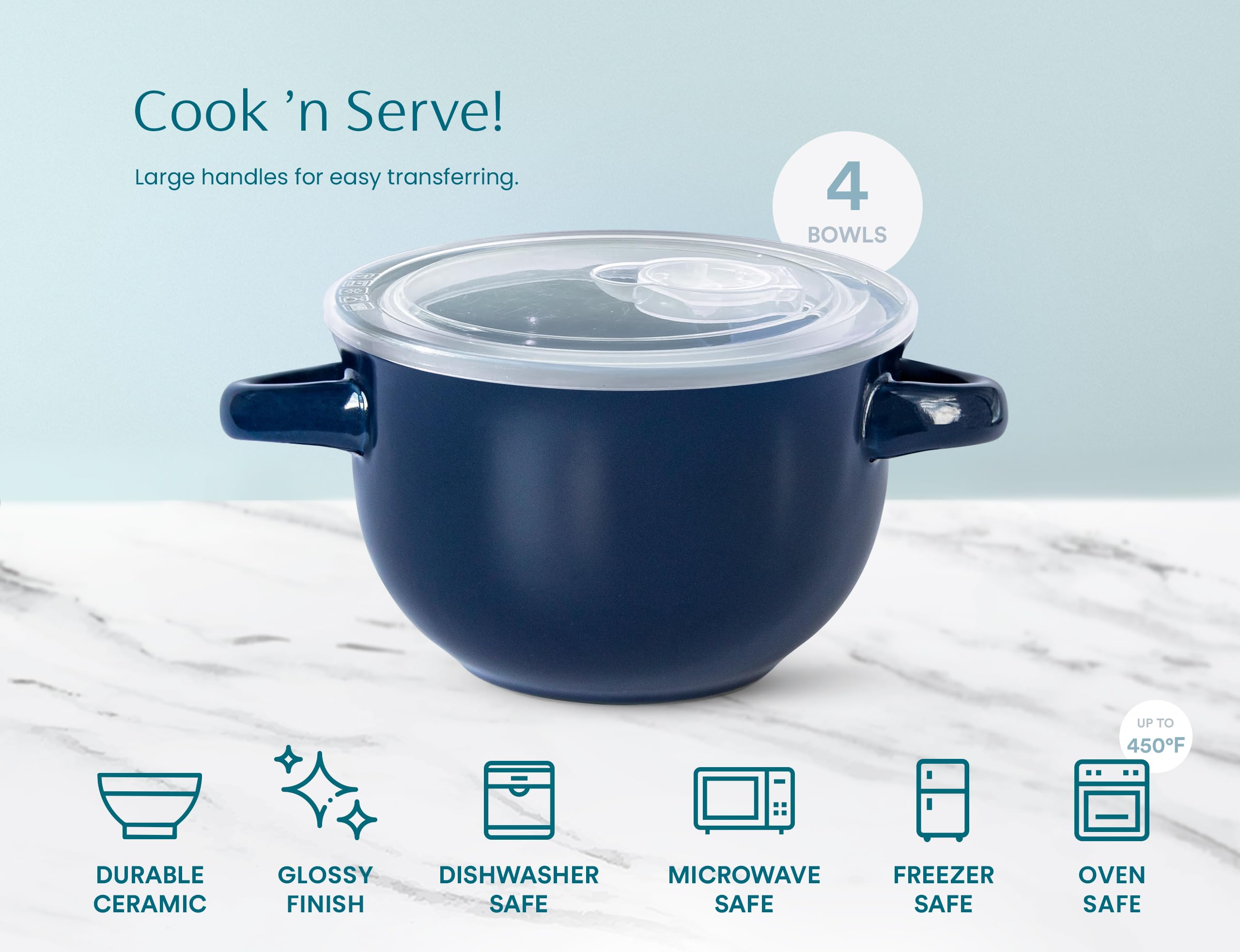 kook cocotte taille comparaison avec cuillère montrant capacité 18 oz