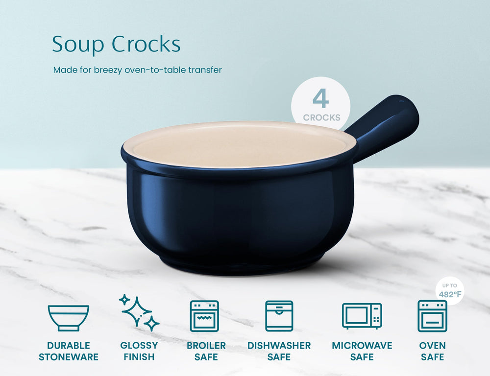 KooK intérieur avec soupe montrant cuisson prête à gratiner et présentation appétissante