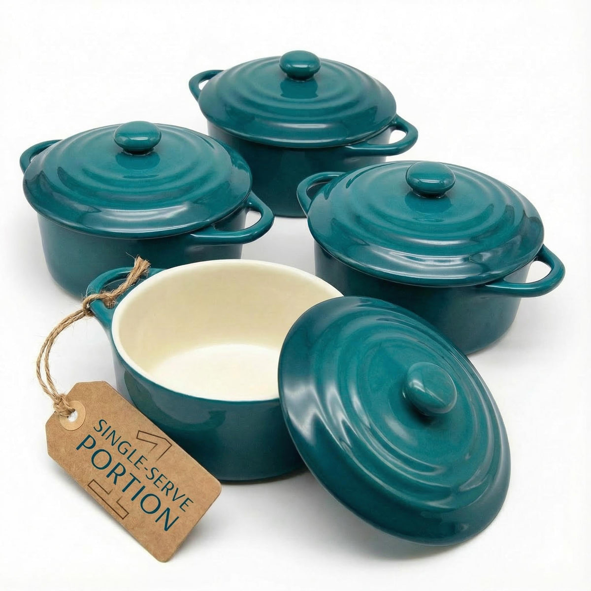 Kook mini cocotte vue frontale aqua ombre, esthétique et pratique