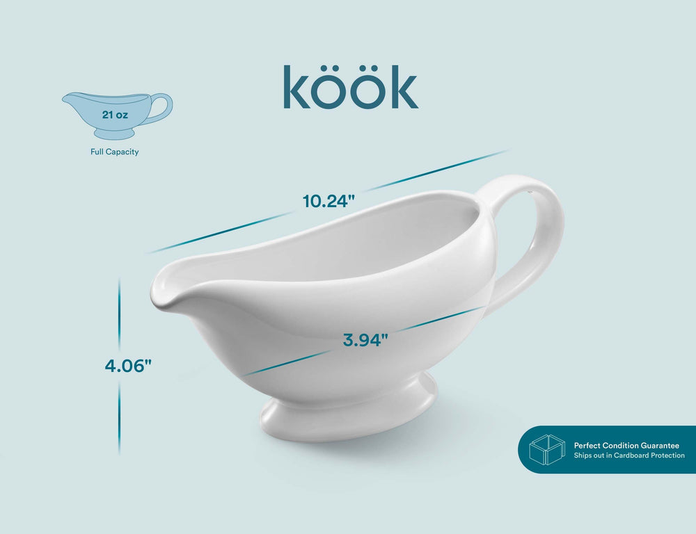 Kook saucière intégrée à un service complet pour présentation conviviale