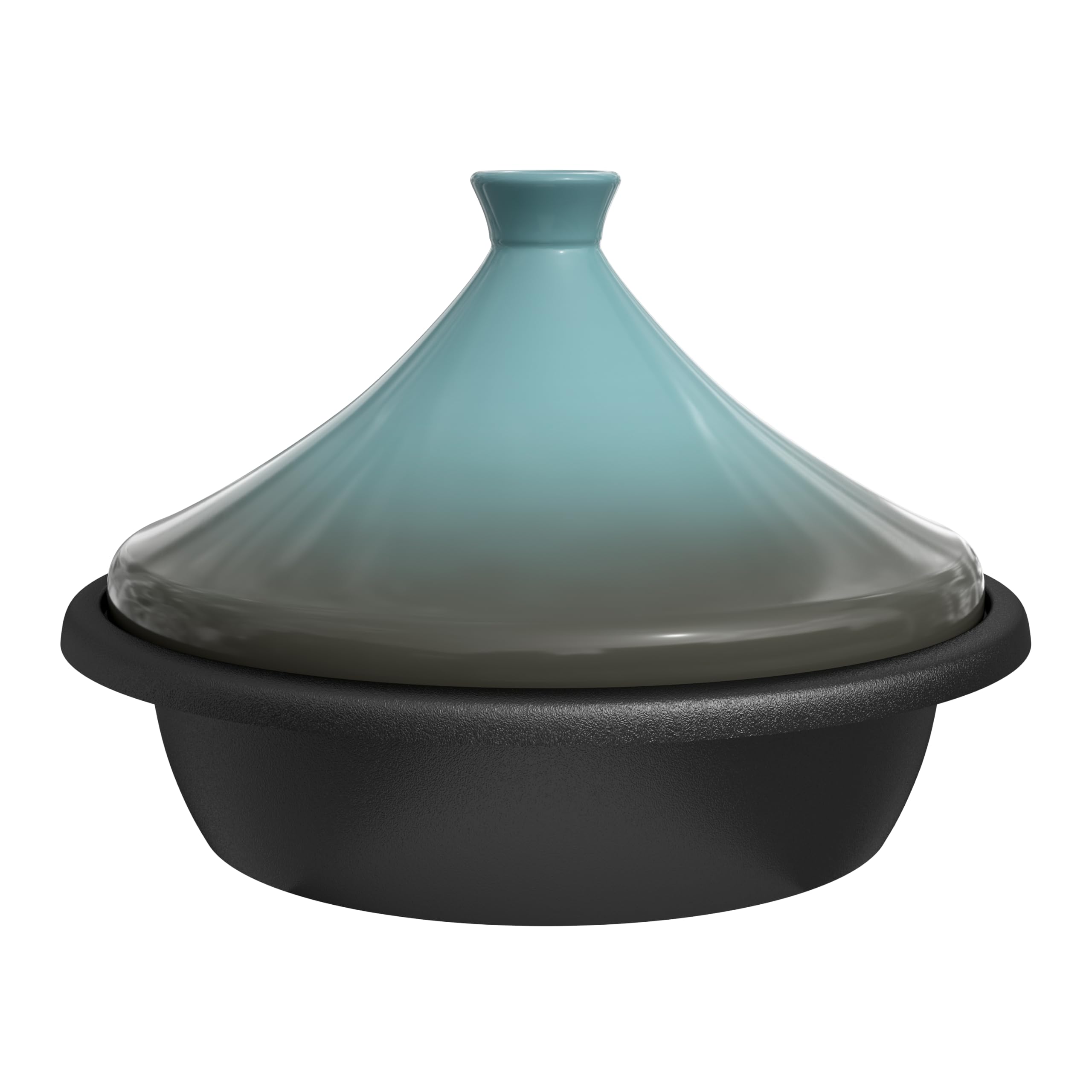KooK tagine Stone Blue face avant montrant la forme conique et l’émail durable