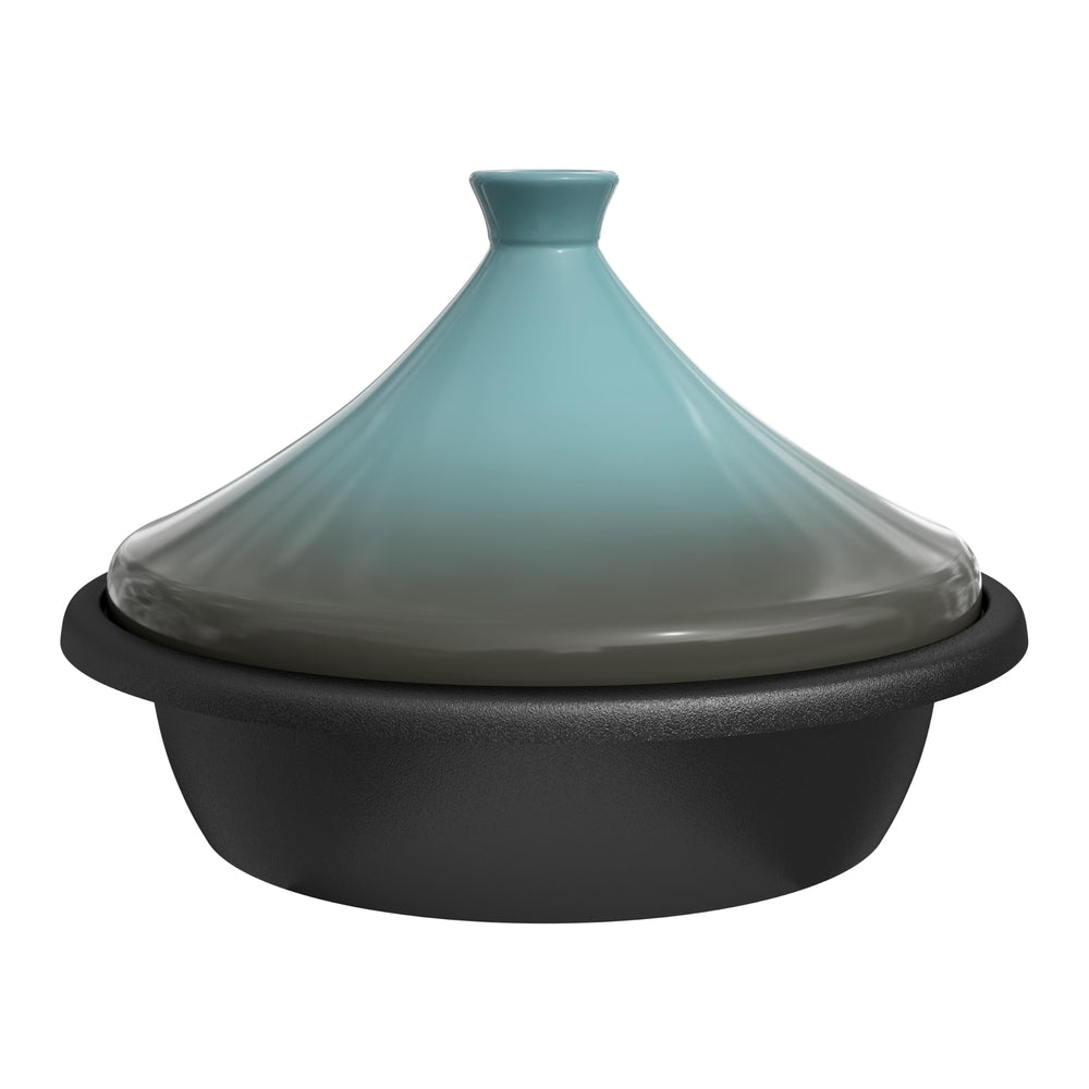 KooK tagine Stone Blue face avant montrant la forme conique et l’émail durable