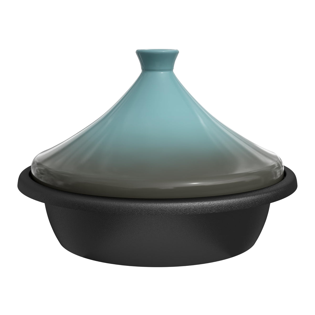 KooK tagine Stone Blue face avant montrant la forme conique et l’émail durable