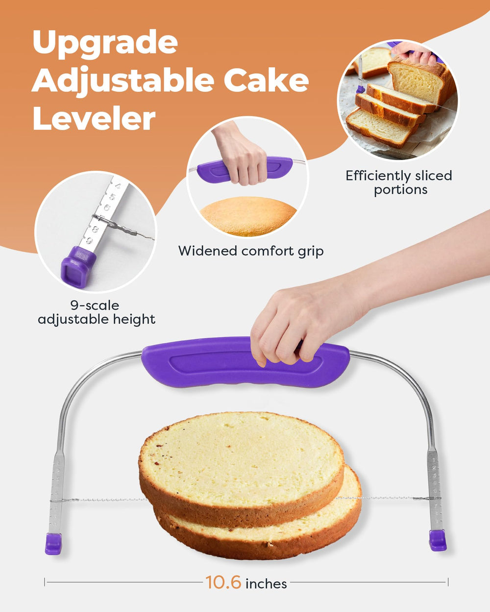 Kootek coupe-niveau et outils garantissant gâteaux égaux et réguliers
