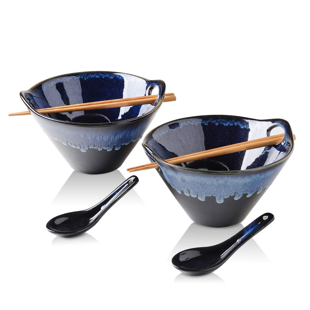 KOOV bol ramen avant mettant en valeur la finition blue galaxy et l'aspect appétissant