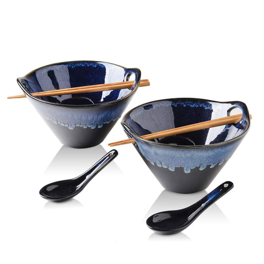KOOV bol ramen avant mettant en valeur la finition blue galaxy et l'aspect appétissant