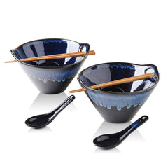 KOOV bol ramen avant mettant en valeur la finition blue galaxy et l'aspect appétissant