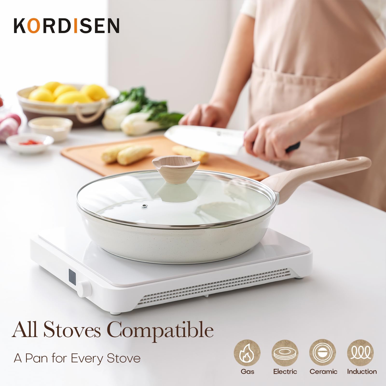 Kordisen ensemble avec couvercles conservant chaleur et humidité pendant cuisson