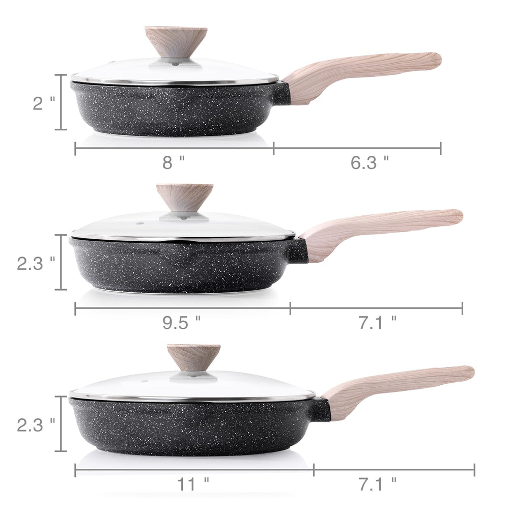 Comparaison des tailles Kordisen 8", 9,5" et 11" pour portions