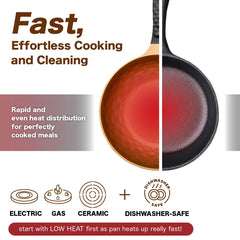 KOREA KING Diamond X en cuisson avec couvercle montrant polyvalence pour sauter et mijoter