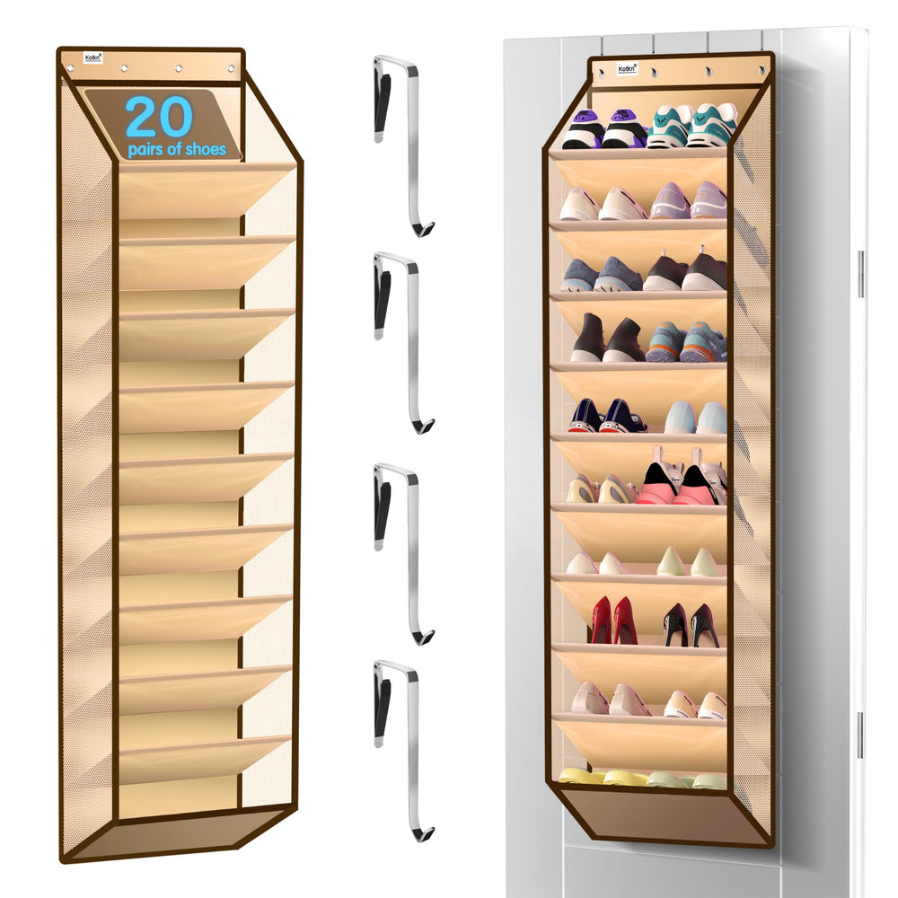 Kotkn vue avant du range chaussures 10 étages pour gain d'espace
