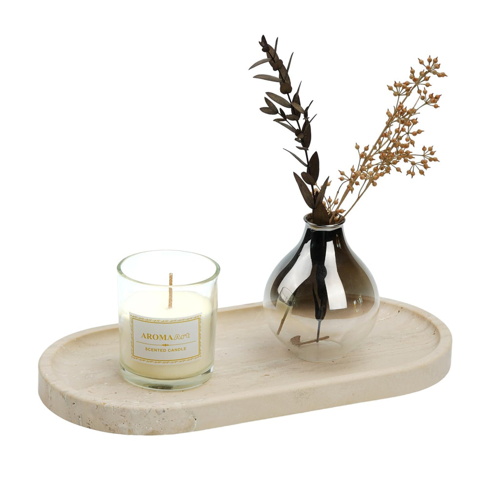 Koville plateau travertin vue avant montrant design et finition pratique