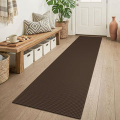 KOZYFLY face avant du tapis montrant finition et tons marron pour chaleur