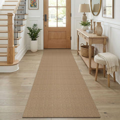 KOZYFLY vue avant du coureur orange beige apportant chaleur à l'entrée