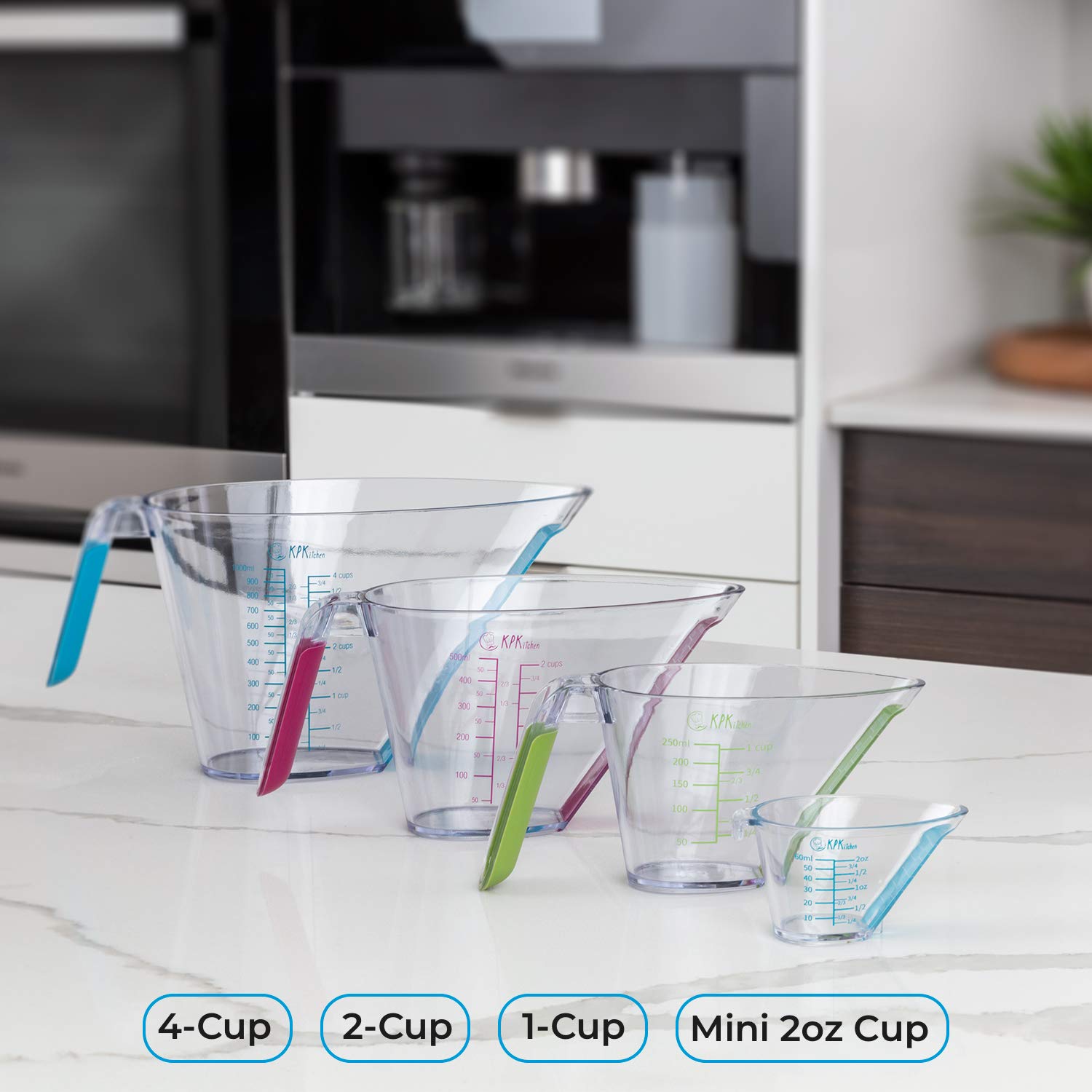 KPKitchen bec verseur illustrant versements sans éclaboussures pour propreté