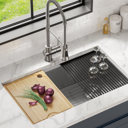 Kraus gros plan texture bambou durable et surface résistante aux odeurs