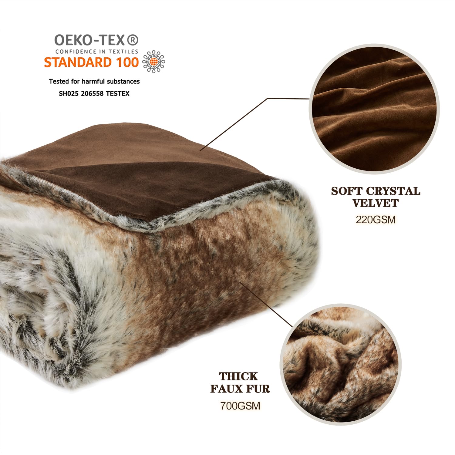 Gros plan de la fourrure Krifey, texture pelucheuse offrant confort tactile