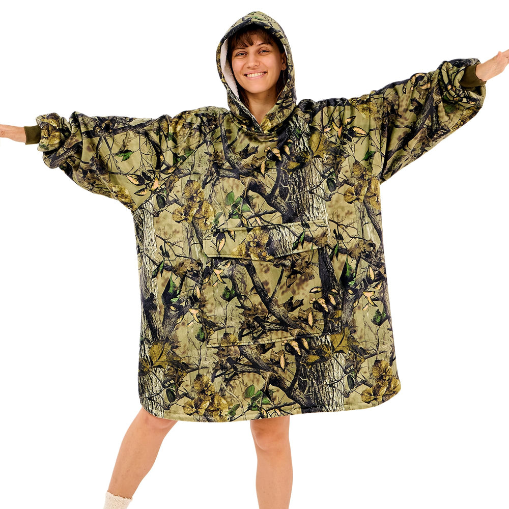 Krifey hoodie face avant montrant coupe oversize et capuche chaude