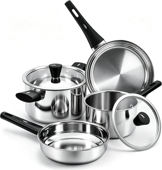 KroWallu ensemble 6 pièces vu de face montrant finition inox durable