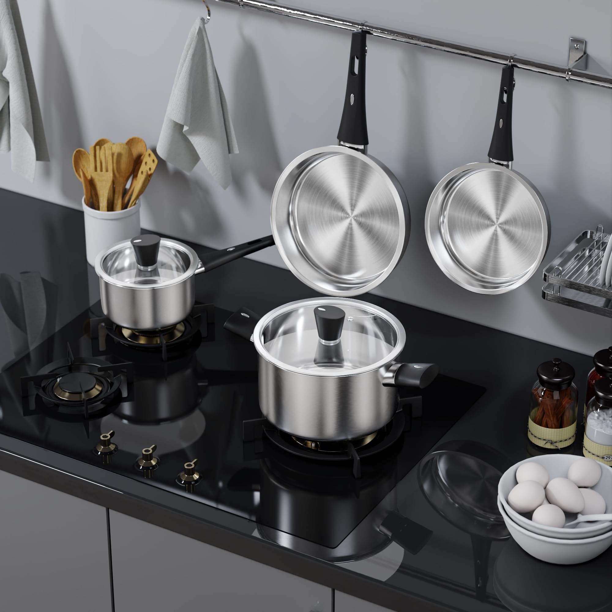 KroWallu set posé dans cuisine lifestyle pour rangement et gain de place