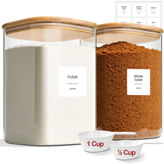 ktmama bocal en verre face montrant capacité 1 gallon et rangement homogène