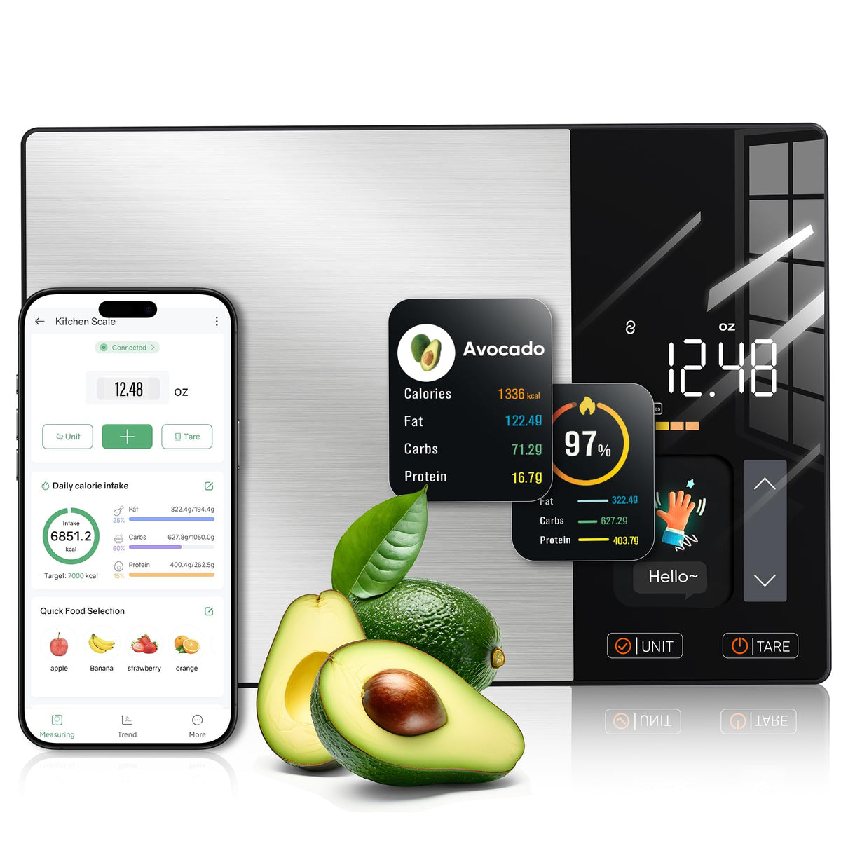 KUAIVO vue face du produit montrant le design et lisibilité