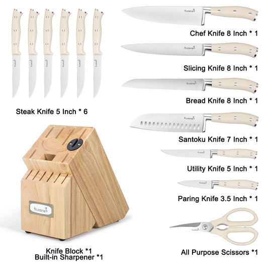 KUISINE lame du couteau chef haute teneur en carbone pour coupes nettes