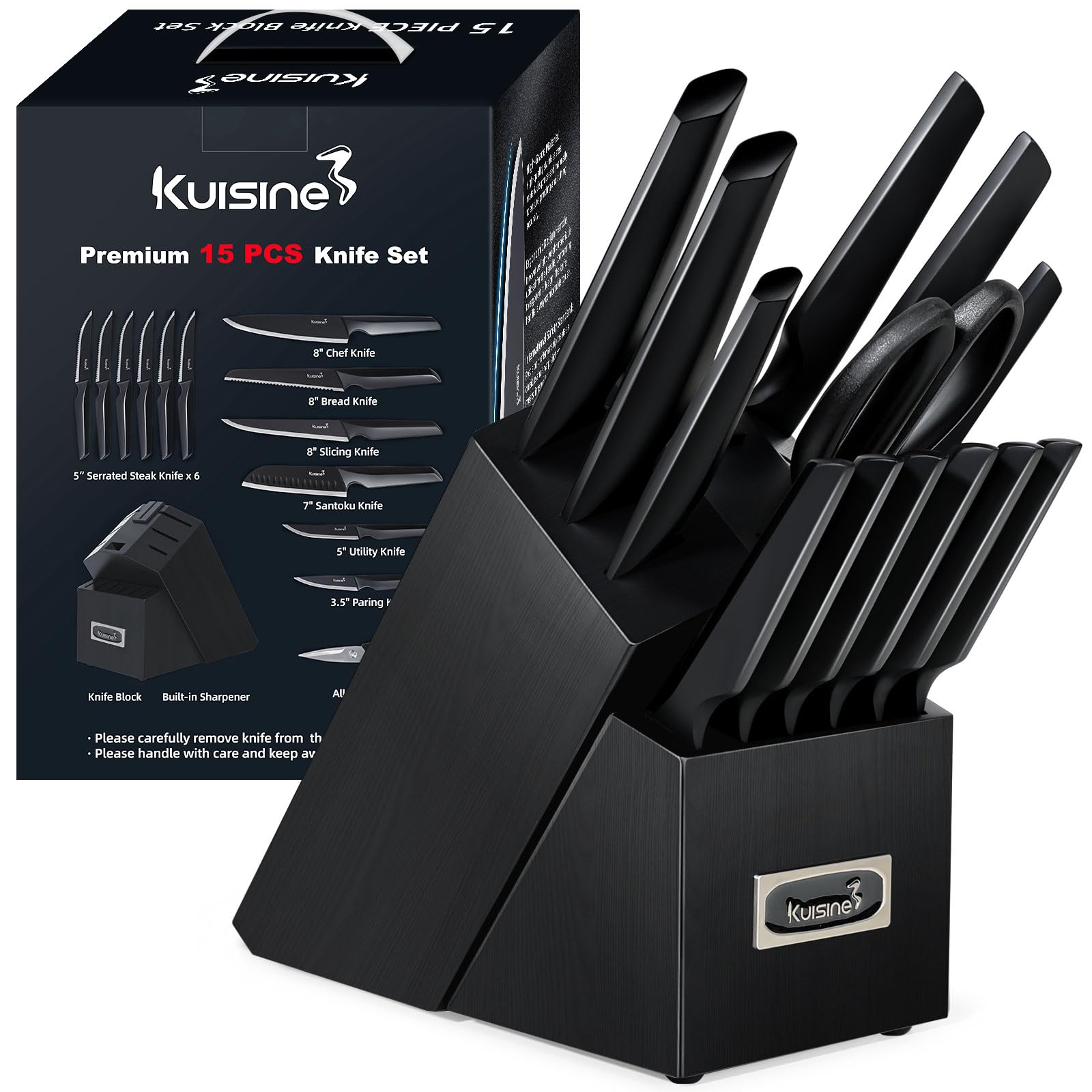 KUISINE finition revêtement noir prévenant l’oxydation des lames