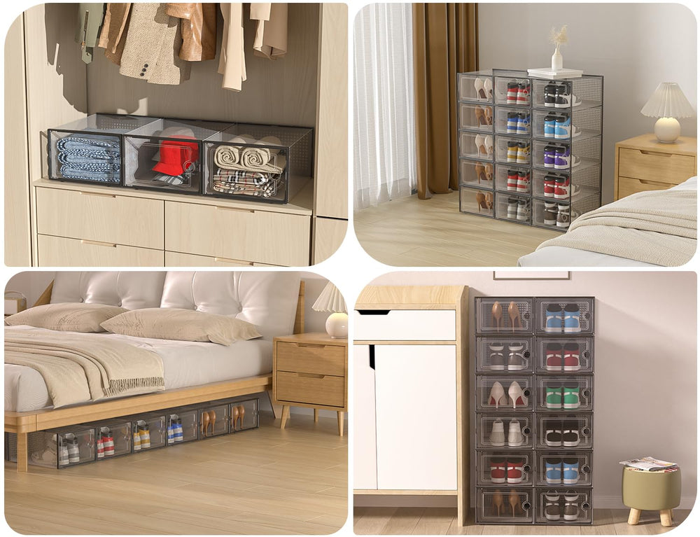Kuject rangement polyvalent dans une chambre montrant vêtements et jouets organisés