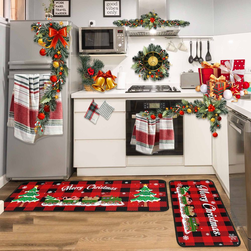 kukli kitchen tapis installé devant plan de travail pour confort et style