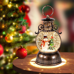 Kukuzon lanterne vintage frontale montrant décoration de Noël, crée ambiance chaleureuse