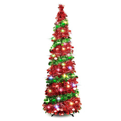 kungfuking sapin 5ft face emballage montrant produit prêt à installer et gain de place