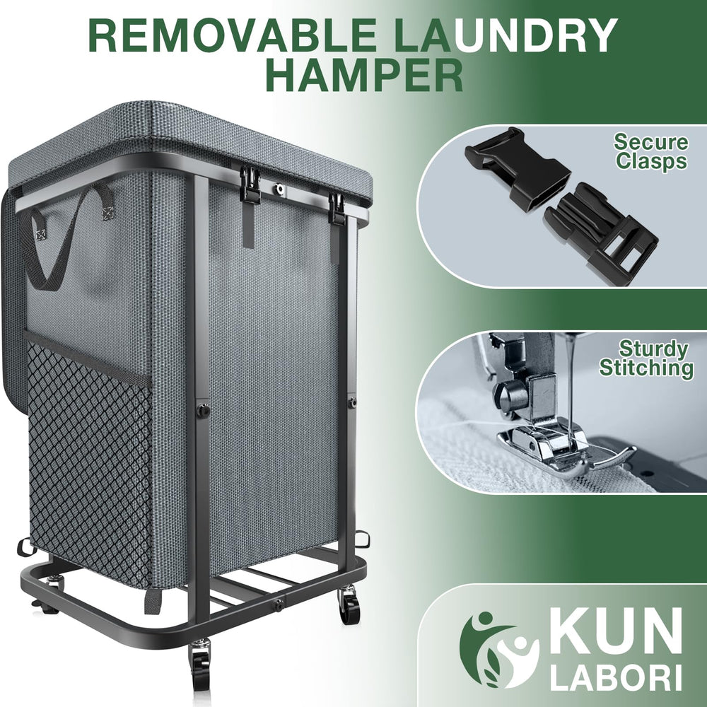 kunlabori sac amovible fixé au cadre par attaches offrant retrait simple
