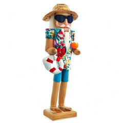 Kurt Adler Beach Santa photo d'échelle montrant taille 38 cm et visibilité