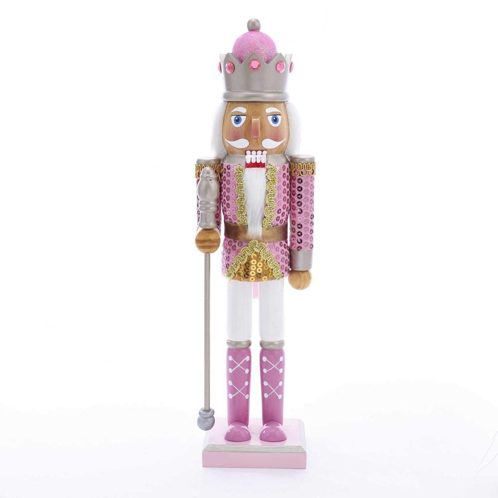 Kurt S. Adler casse-noisette rose face avant montrant le design festif