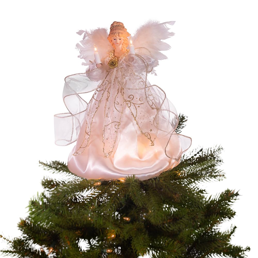 Kurt S. Adler ange posé sur sapin pour un look festif complet