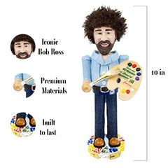 Kurt S. Adler Bob Ross palette gros plan, montre les détails peinturaux