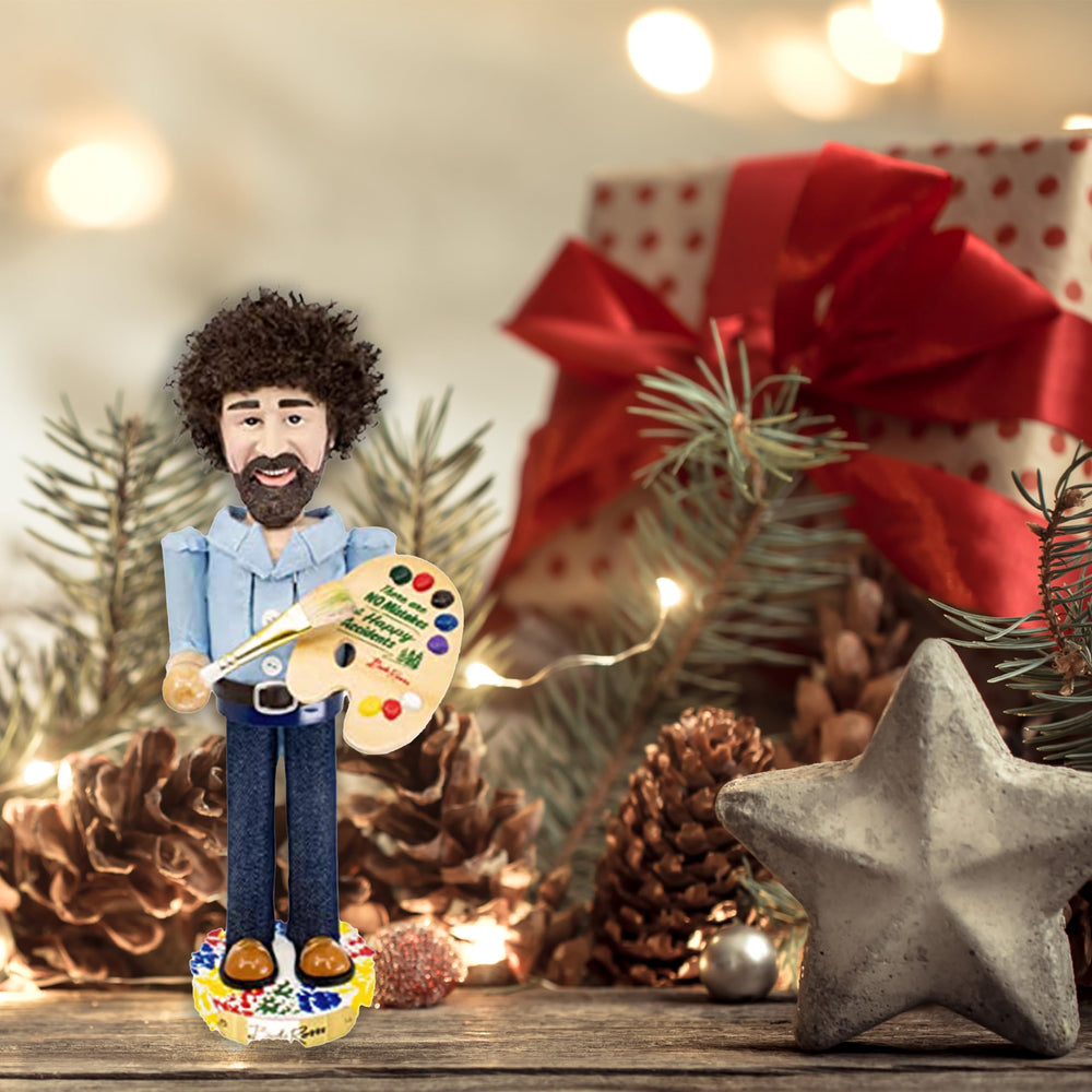 Kurt S. Adler Bob Ross en situation sur une étagère, crée une ambiance artistique